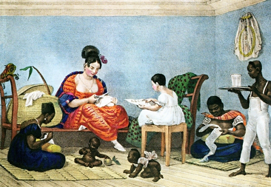 Debret,uma senhora brasileira em seu lar-1823